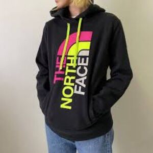 The North Face Black Jacket with Neon Green Highlights